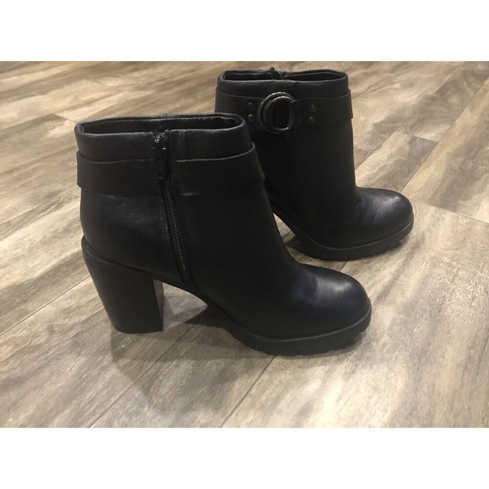 NEW W/Tag Crevo/Belk Women’s Black Leather Zip Up Ankle Boots Size 7.5 - Picture 6 of 10
